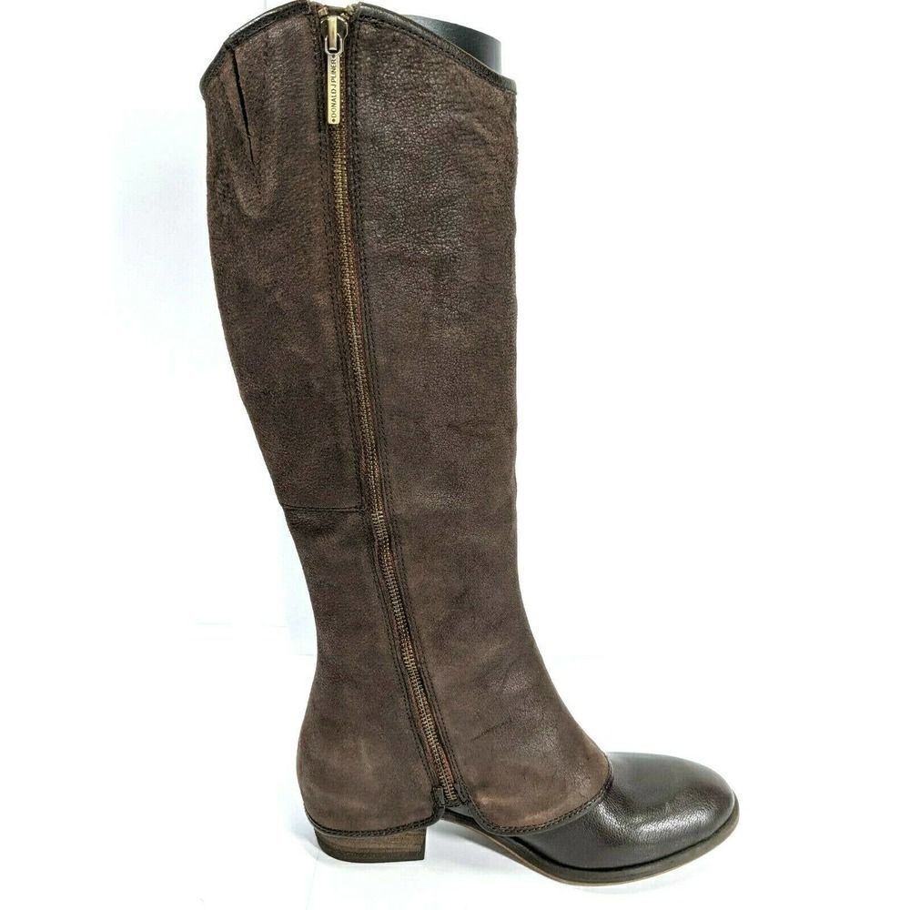 Donald J Pilner brown Riding Boots Western Tall Equestrian‎ Couture New